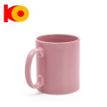 Niedriger Fabrikpreis Custom Pink Glaze Keramik Teetasse mit Griff